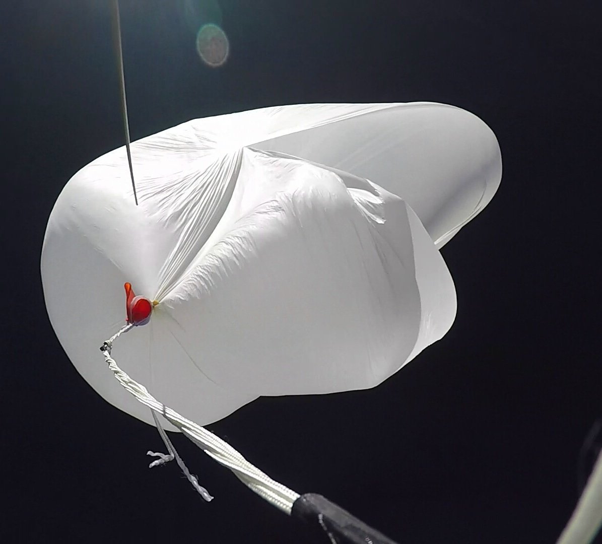 geekc0der's tweet photo. My favourite from todays hab launch. The balloon tearing open from the side, I need to make an animated gif of this... #BinarySpace #makerspace #hab #highaltitudeballoon #binary04 #zr6tg https://t.co/WuBVQSs7AC