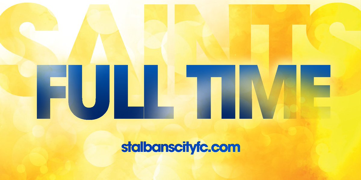 stalbanscityfc's tweet photo. FULL TIME: It's all over. What an afternoon! The Saints score with effectively the last strike (header) of the day to come from behind and win 3-2 here vs @HungerfordTown https://t.co/Gr1bgWZTG5