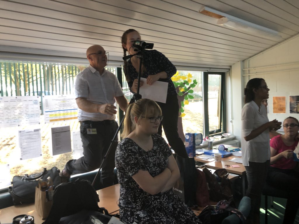 AnnMari76401247's tweet photo. @TeachFirst Elisabeth Stowell, taking over my job as PDL ! Directing the other Participants as we created a video to go with our SCL song ! https://t.co/7tzKH9pHrr