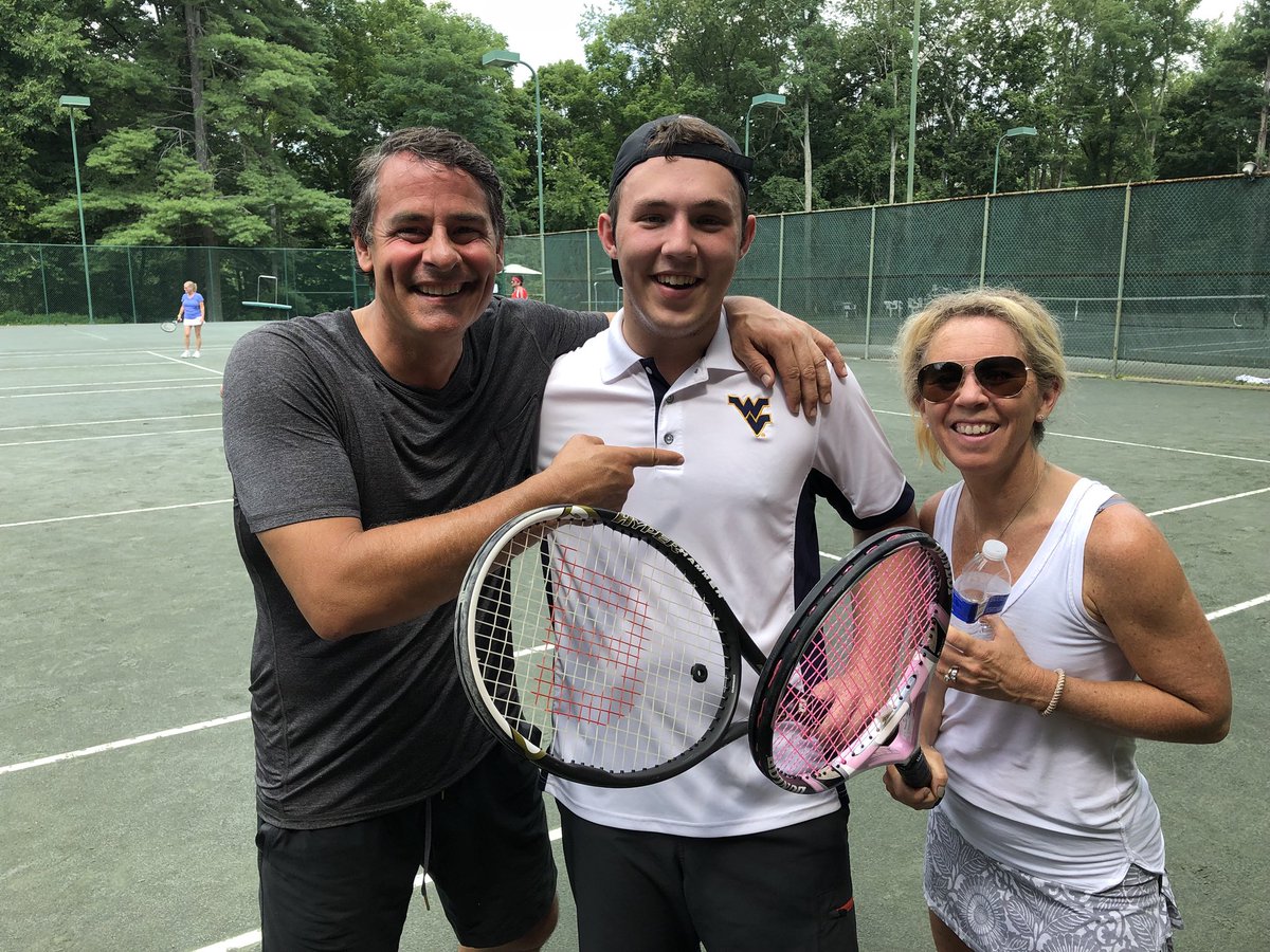 Fun running in to Chris and Christina, great friends of West Virginia and <a href="/taliabaderian/">Talia Baderian</a>, on the tennis court this morning. Let’s go Mountaineers!