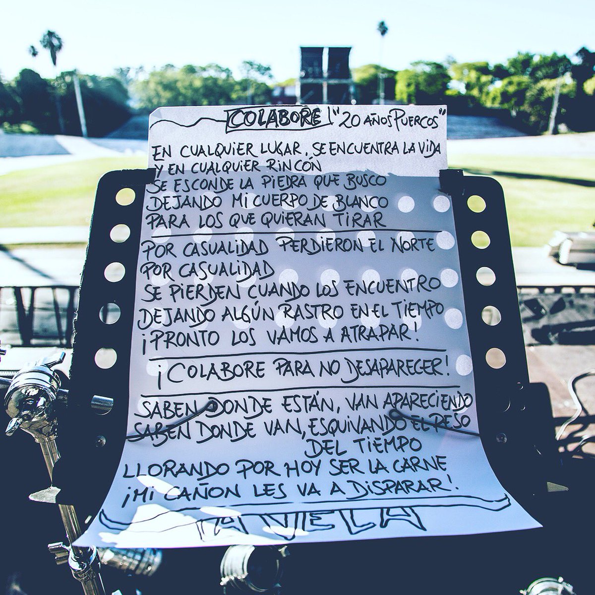 LaVela_Oficial's tweet photo. Próximo 10 de agosto de 2018 presentamos “Destilar” en Córdoba 🇦🇷

Entradas en venta online ➡ https://t.co/LY7XC6r6wL

👍 #LVPdestilar
Salute 

Foto: Prueba de sonido del #FestejarParaSobrevivir
📸 @MMezzutt https://t.co/TMr21ABR3w
