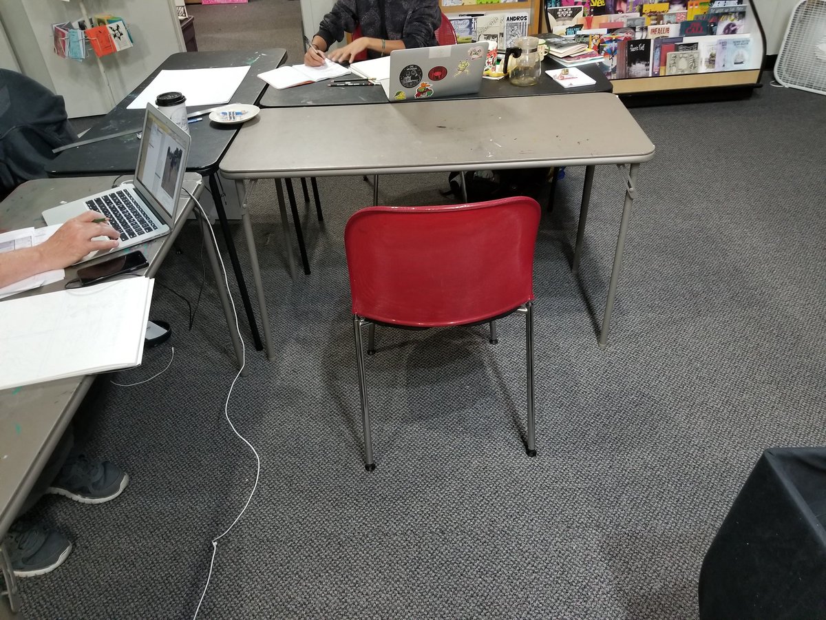 PushPullSeattle's tweet photo. Artists working away at the 18 Hour Comic Challenge today. Stop in to cheer them on!

#comicchallenge #18hour #localart #comix #pushpullseattle https://t.co/U6B7ft4WNM