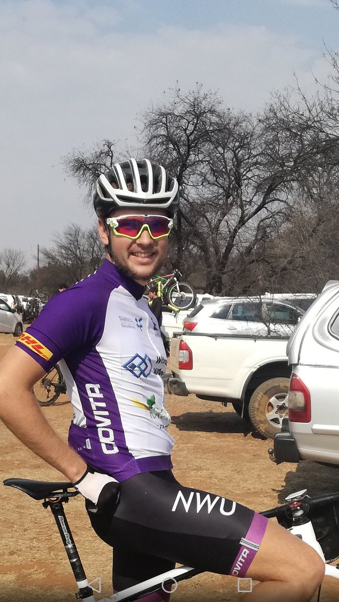 Brannie13's tweet photo. Student cup.2nd overall.Great racing but still recovering with injury.Greatfull. Well done Team @NWU Thx @enduren @Squirtlube_SA @adidasZA  for support always. https://t.co/pD3f58UXzr