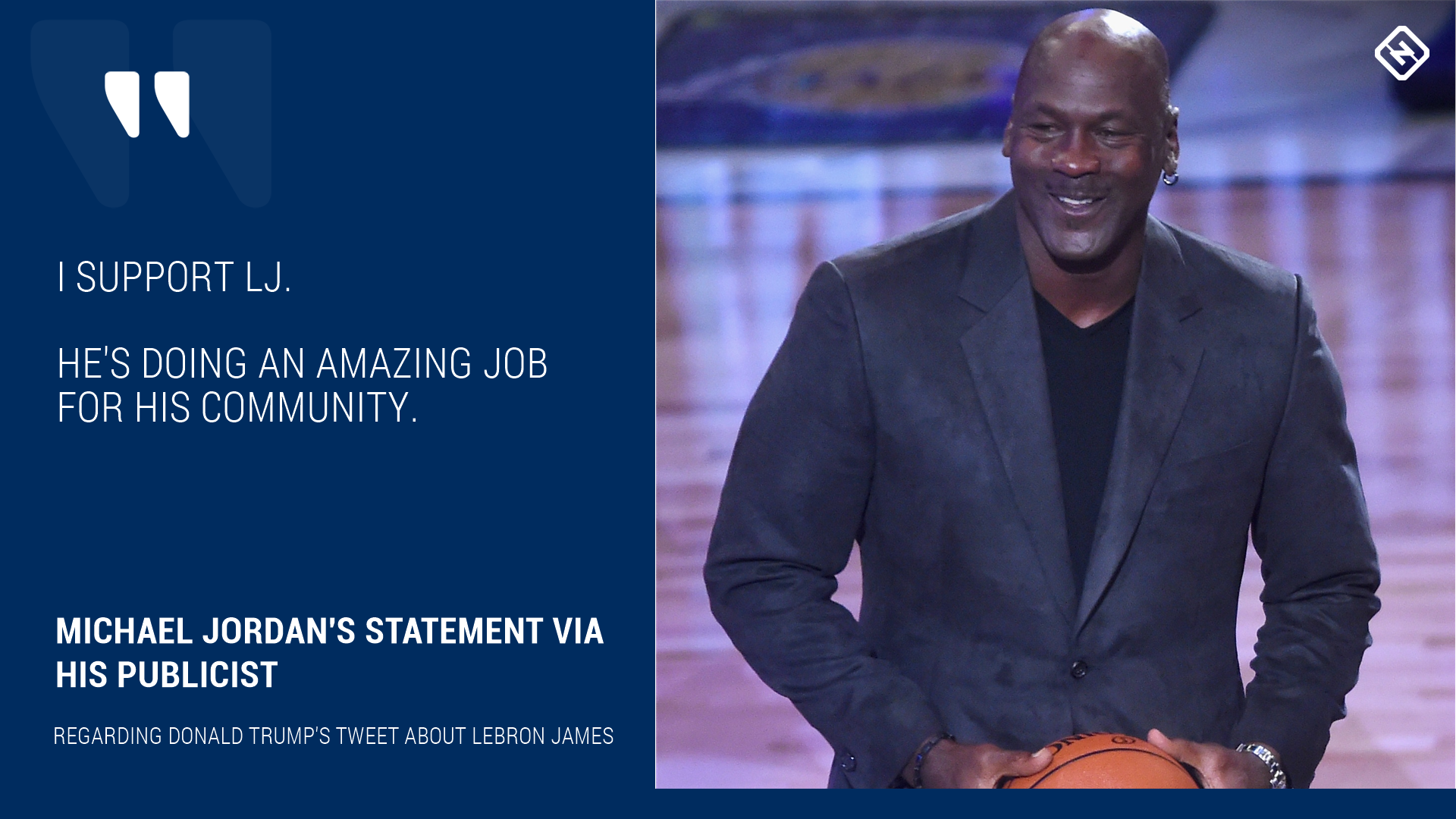 Sporting News on Twitter: "Michael Jordan's statement on Donald Trump's tweet about LeBron James. https://t.co/9kplP3vxwW" / Twitter