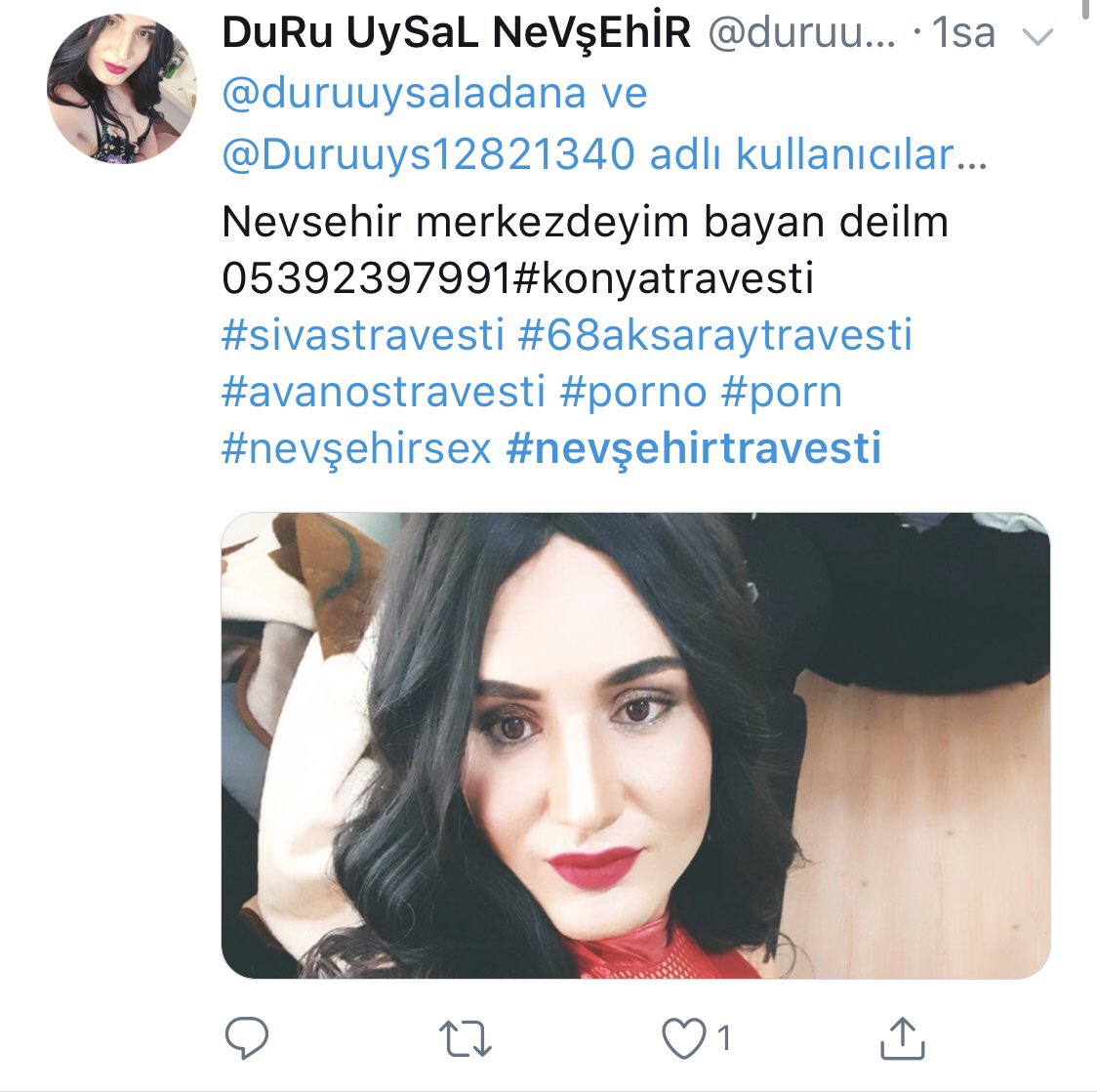 CapkBugra's tweet photo. #Nevsehir merkezde Bayan deil ucretli KENDİ EVİNDE GORUSMELER YAPİYOR 05392397991 #porn #porno #nevşehirtravesti #niğdetravesti #86aksaraytravesti #kayseritravesti #konyatravesti #ürgüptravesti #avanostravesti #swingerturkiye arayın numaradan https://t.co/4yIIpEihug
