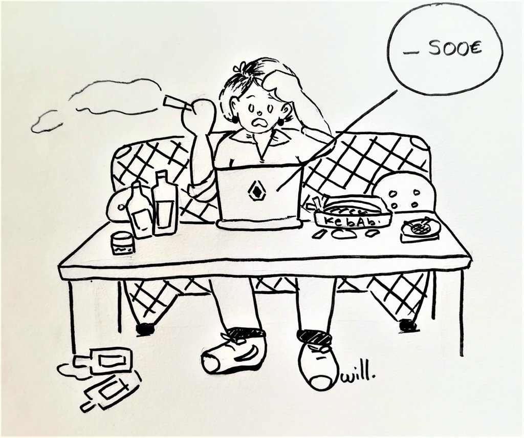 HexagOnline's tweet photo. Témoignage : être fauchée en début de mois. Un récit de Sophie Caldaguès, illustré par Will. https://t.co/2InJ2XMAWA https://t.co/ymG8K9Z8qO