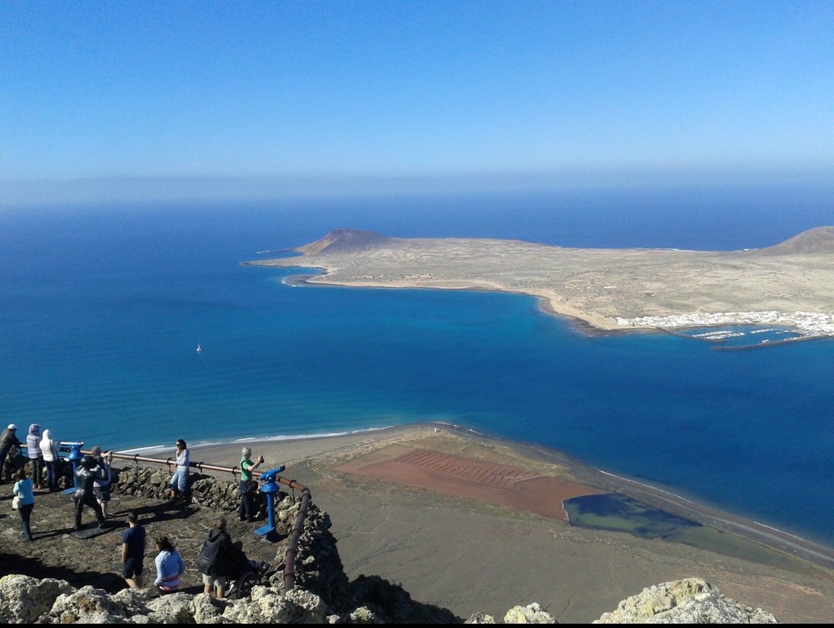 The view from #Miradordelrio of #lagraciosa #lanzarote #CanaryIslands 🌵