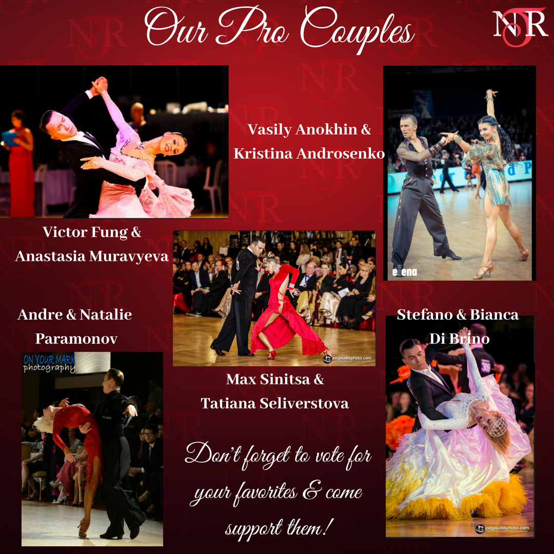 Presenting...Our Pro Couples! Don't forget to go to ntrgala.com to vote for your favorites and get tickets to come support them on August 26th!
.
.
#ntr #ntrgala #dancevision #dancevisionawards #hollywood #vote #voting #dance #dancing #ballroom #ballroomdance #awards