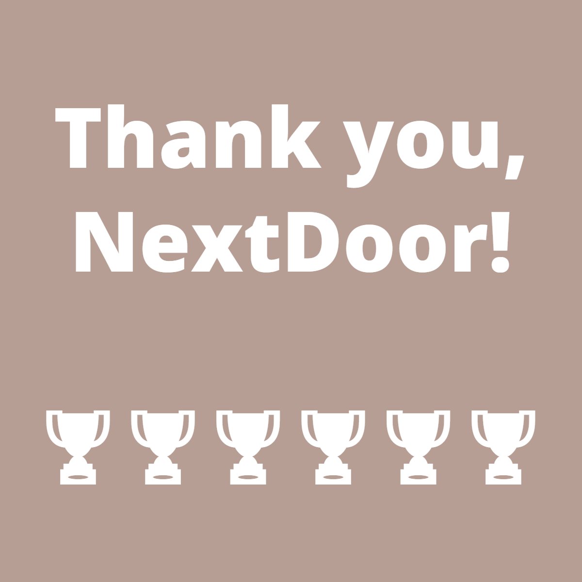We were just awarded the 2017 Neighborhood Favorite in SIX neighborhoods by NextDoor. Check it out here: bit.ly/2NX3ukh