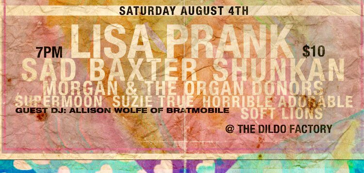 Oakland Popfest! I’m DJing this eve w/ rad bands Morgan &amp; the Organ Donors @mstobivail <a href="/lisaprank/">Lisa Prank</a> <a href="/HorribleAdorabl/">Horrible/Adorable</a> <a href="/suzietrueband/">⛓️☁️🎀 𝓈𝓊𝓏𝒾𝑒 𝓉𝓇𝓊𝑒 🎀☁️⛓️</a> <a href="/iamshunkan/">SHUNKAN (new EP out now)</a> etc etc! (DM me for address) facebook.com/events/2182592…