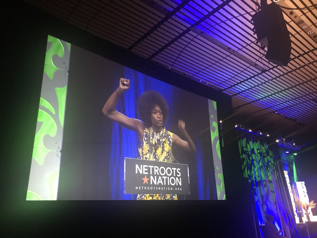 “If you hear a progressive candidate not addressing issues of racial justice, stand up and put your fist up to ask them to speak to it. And, if they don’t speak to issues of racial justice, WALK THE FUCK OUT!” #BlackAssCaucus at #NN18