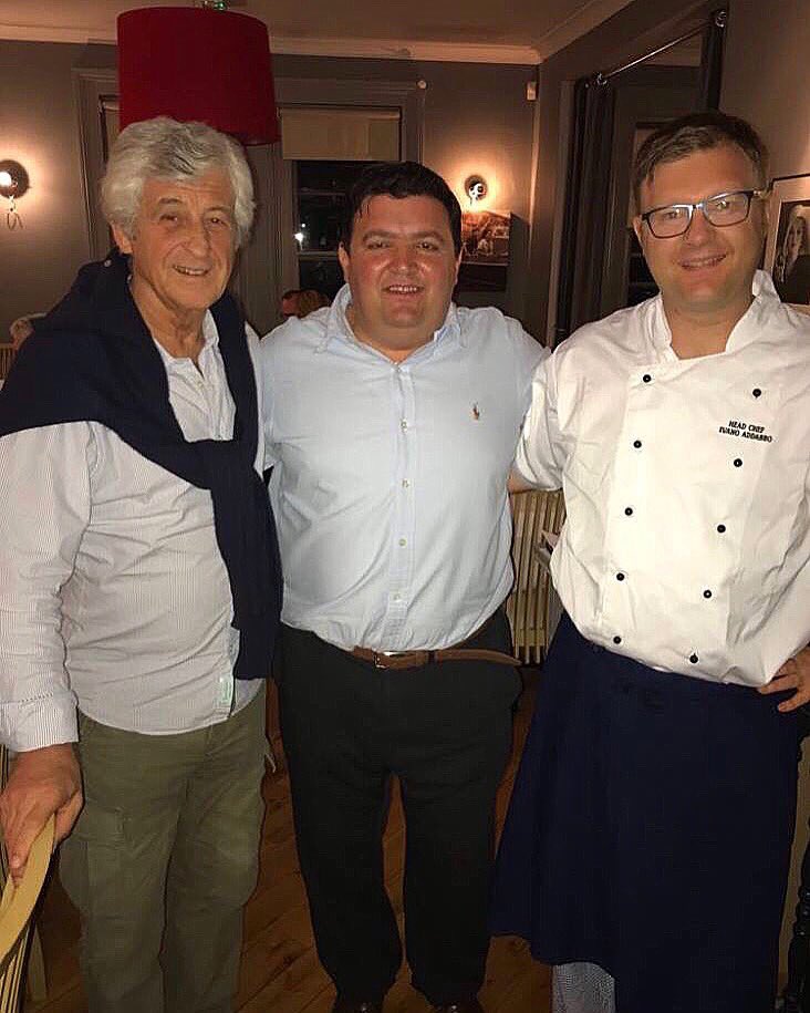 Beautiful surprise at  I  Monelli tonight. Gianni Rivera one of the greatest soccer players in the history of football.