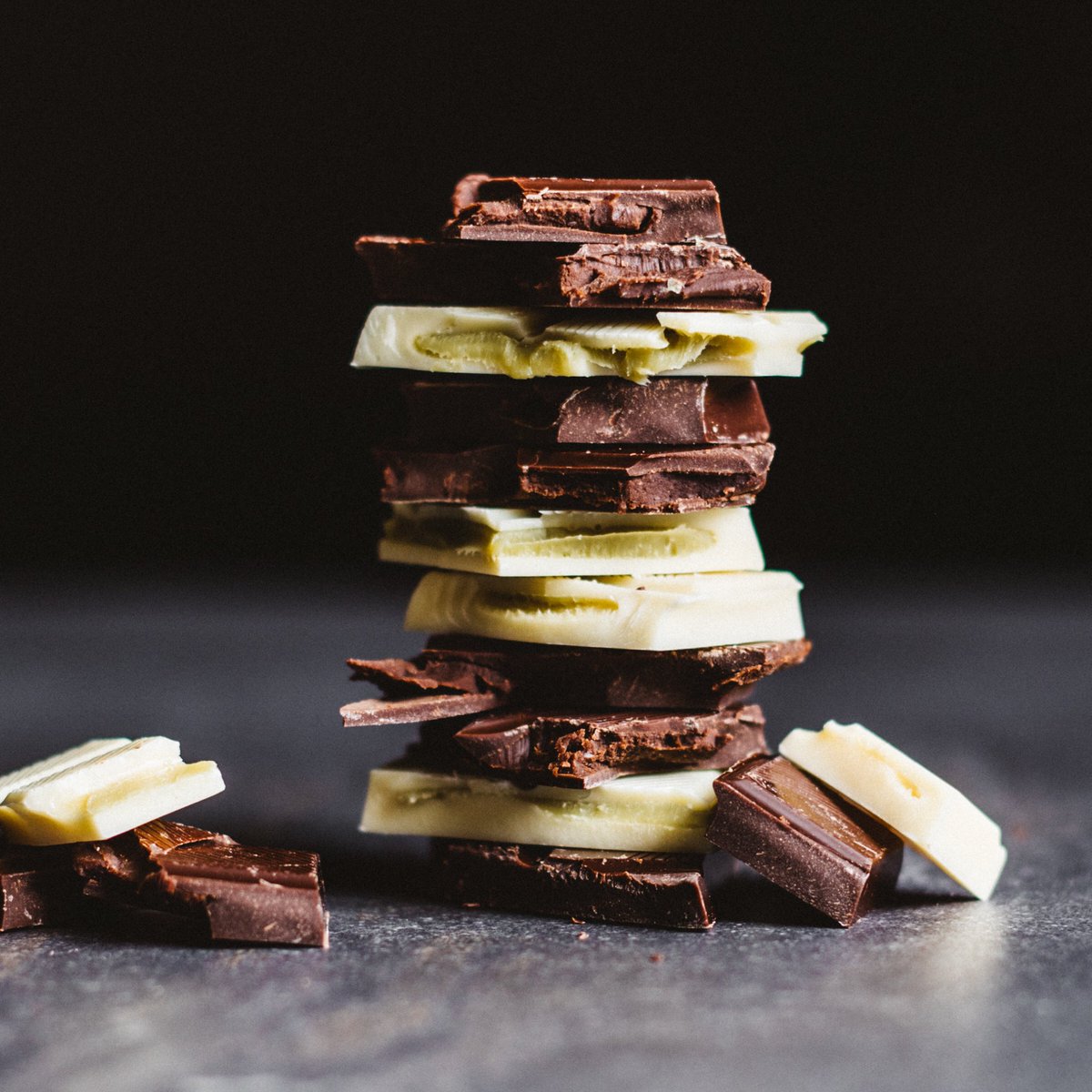 It’s what’s on the inside that counts! Ganache filled blocks - Matcha and White Chocolate and Intense Dark Ganache.