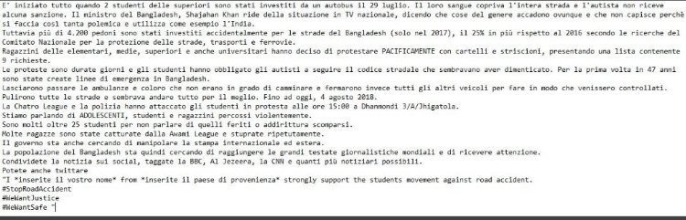 here_forOt5's tweet photo. Cerchiamo di spargere la voce il più possibile. Il mondo deve sapere cosa sta accadendo in Bangladesh, quindi diamo il nostro contributo affinché queste azioni disumane non avvengano mai più.
#WeWantJustice #WeWantSafe #StopRoadAccident https://t.co/CinUip4e6g