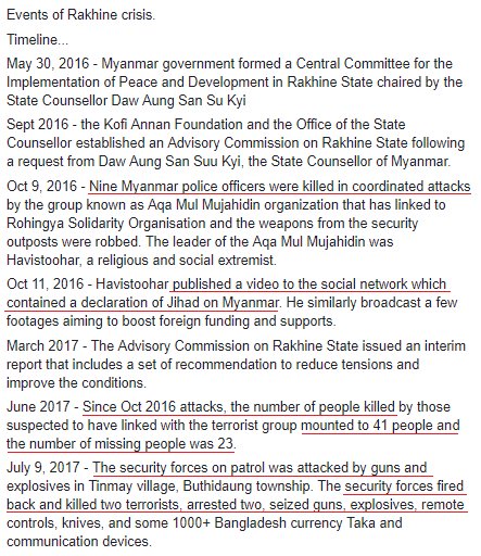 Sept 2016 - the Kofi Annan Foundation and the Office of the State Counsellor established an Advisory Commission on Rakhine State following a request from Daw Aung San Suu Kyi, the State Counsellor of Myanmar.