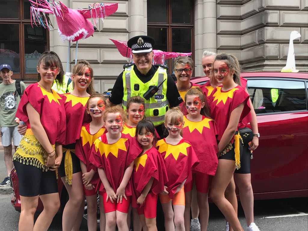 DistinctiveDA's tweet image. Distinctive Dance Academy were delighted to meet Inspector Alex Hutton from Police Scotland at today’s Glasgow Festival 2018. This is a great example of local community groups coming together with community police #policescotland #GCC #community #youthengagement #education #dance