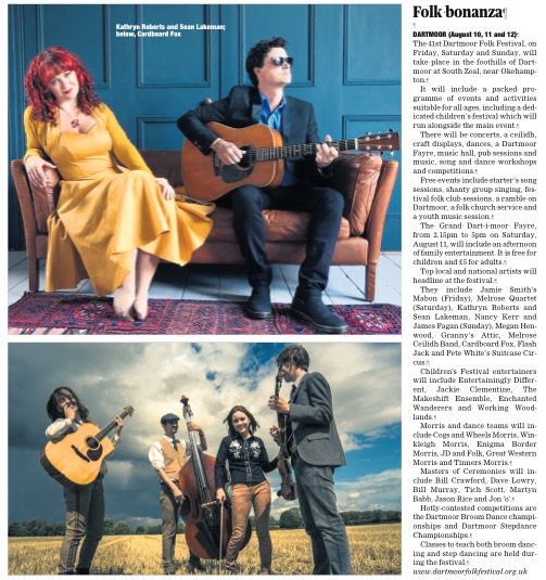 We preview <a href="/DartmoorFolk/">DartmoorFolkFestival</a> in our Pick of the Week what's on column