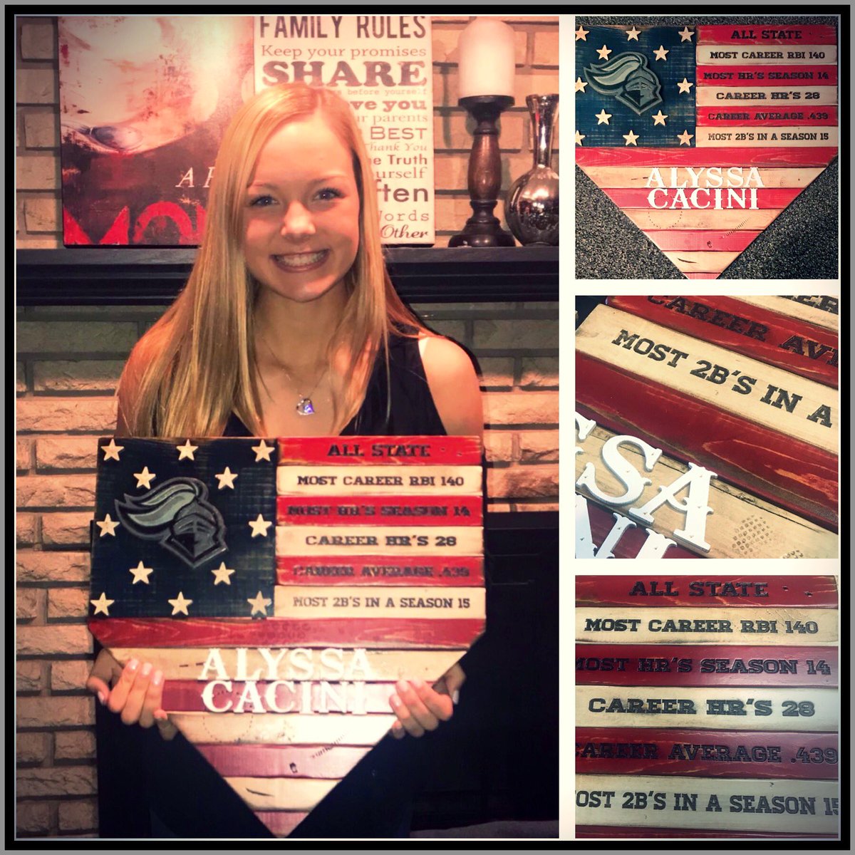 barnwoodsports's tweet photo. A little something made for an Illinois All-Stater...good luck at University is Dayton!!
#Baseball #softball #Rustic #Cooperstown #HOF #Handmade #Awards #AmericanFlag #theoriginal #baseballdecor #vintagebaseball #BSDHomeplates #patpend #LouisvilleSluggerMuseum #CanadianHOF #IT https://t.co/wRZdp9WXFV