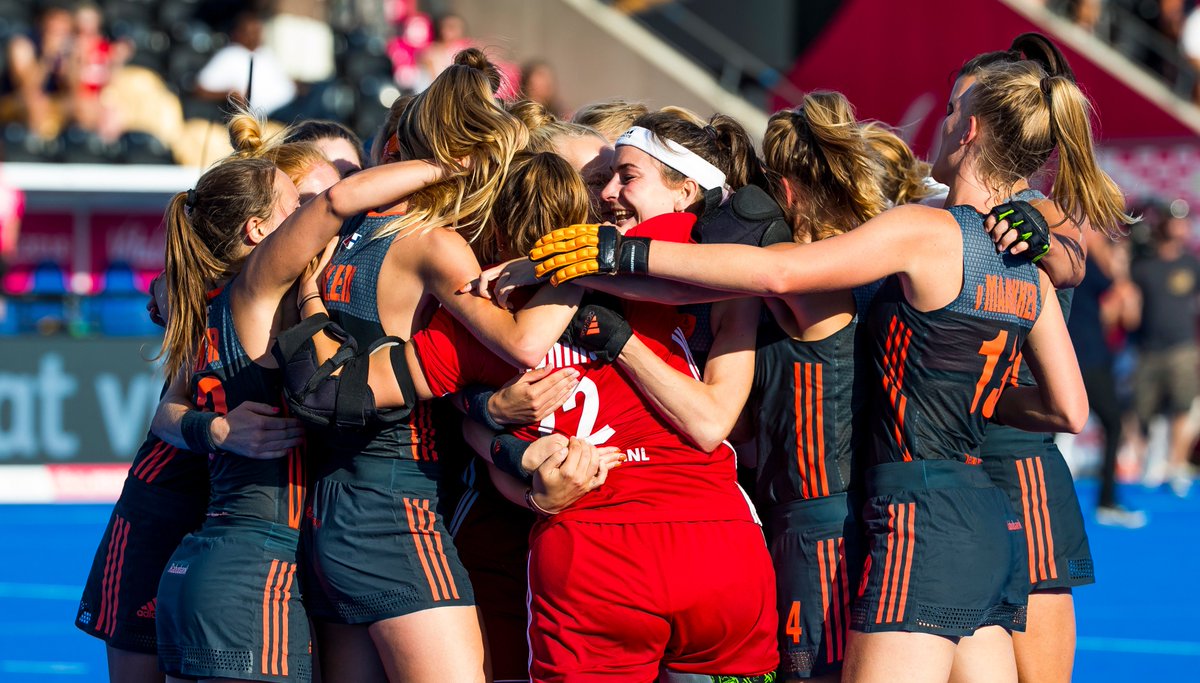 De Oranje Dames staan morgen tegen Ierland voor de 12de keer in de historie in een WK-finale. Op naar de 8ste eindzege! #HWC2018 #IRENED