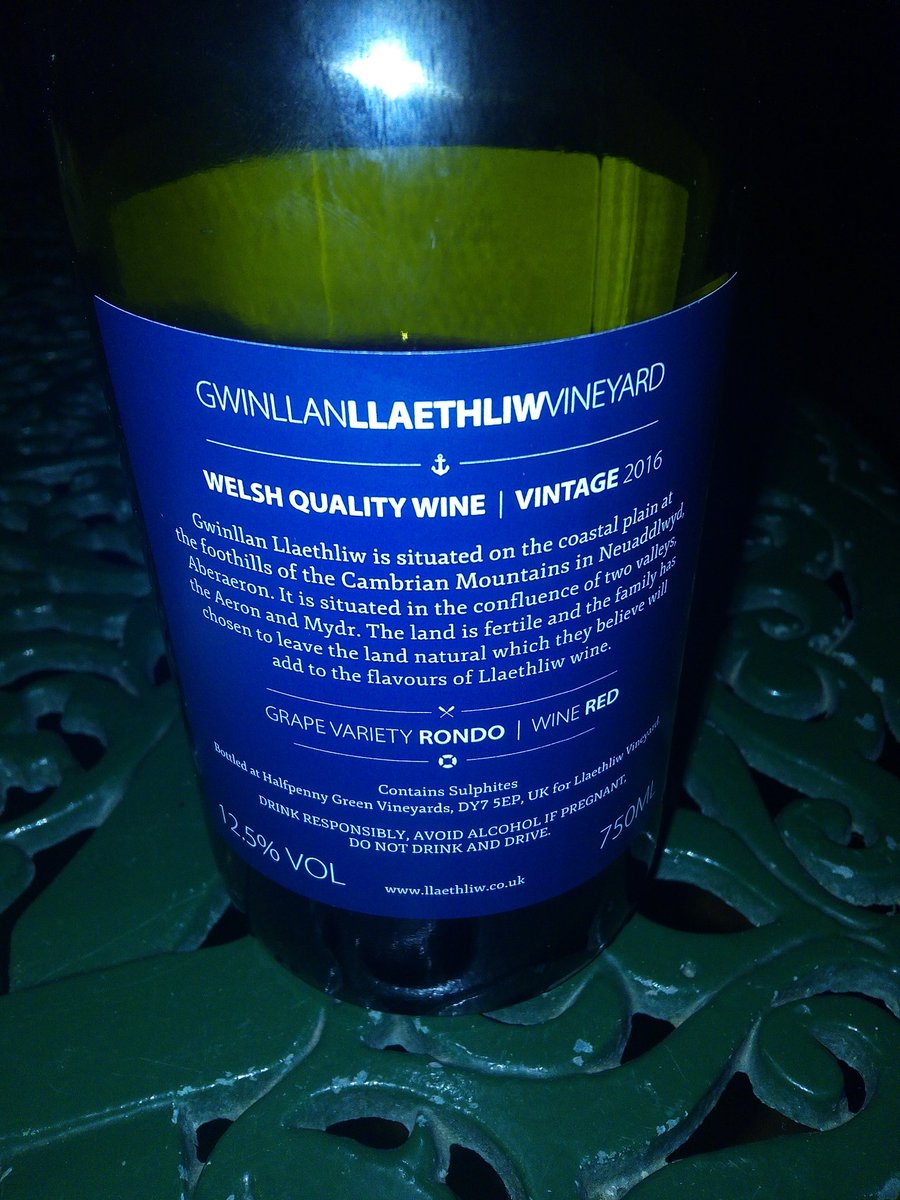 Consternation around the table this evening as it turns out that Welsh wine is bloody delicious! Holding its own against a decent claret and a cahors tonight - good work <a href="/Llaethliw/">Llaethliw Vineyard</a>