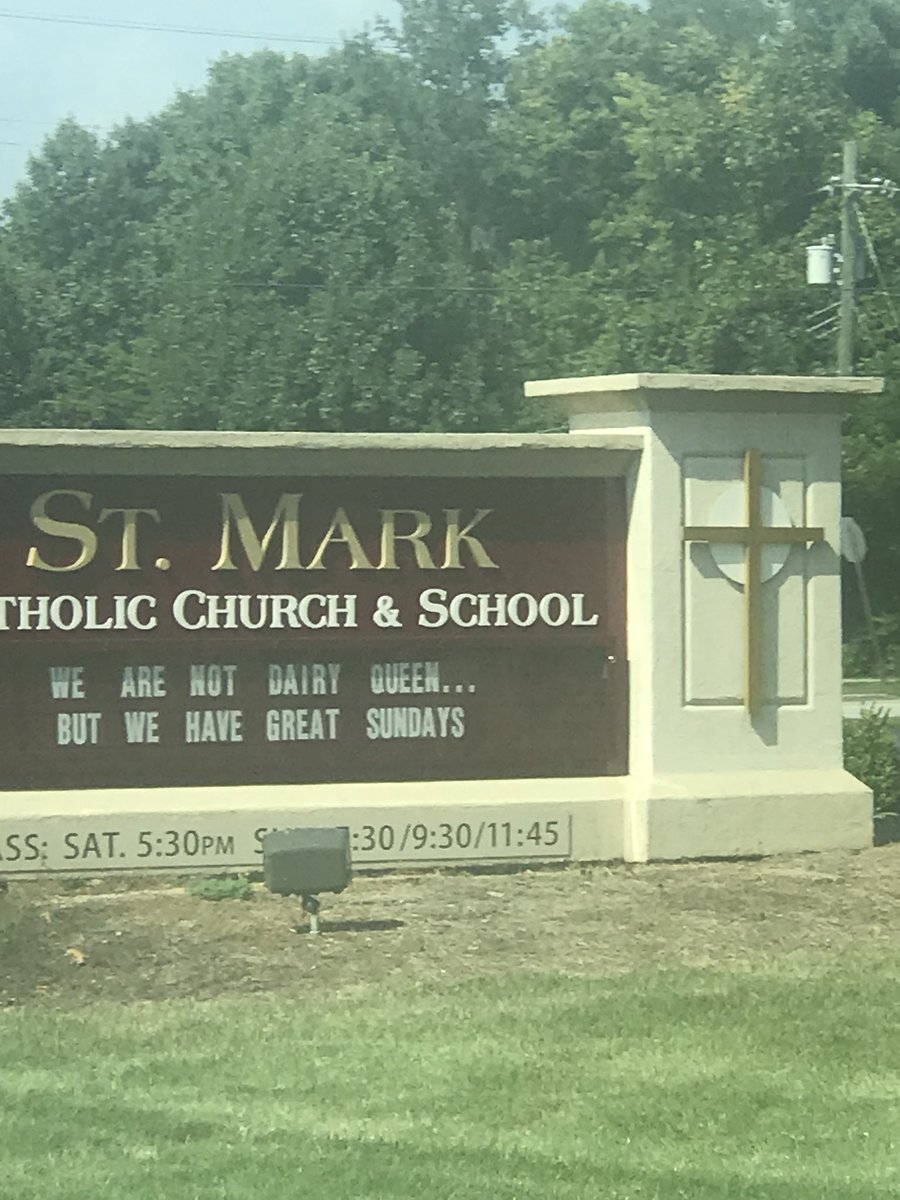 jennaheight's tweet photo. Hey @johnbcrist thought you would appreciate this church sign 😂 https://t.co/k6nOjrwLal