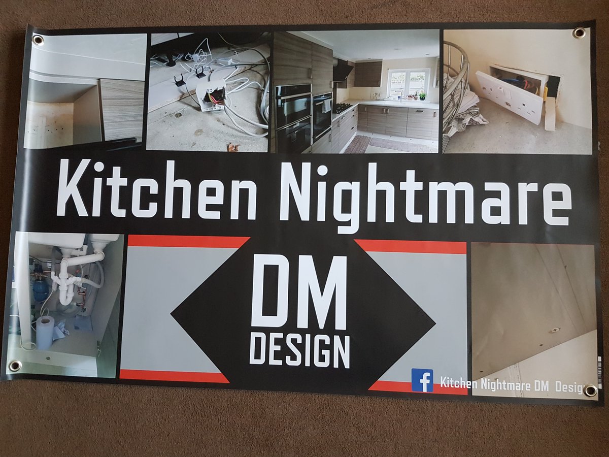 Kimbohat's tweet image. Disastrous bespoke kitchen fit. Unbelievable after 5 months this kitchen from #DMDesign still remains unusable, failed safety test. #Help Unacceptable, kitchen rejected yet #Barclayspartner finace have paid the company #furnitureombudsman #financialombudsman  #DailyMail