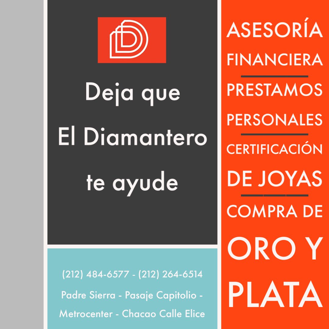 eldiamantero's tweet photo. Si tienes necesidades financieras, El Diamantero es donde tienes que ir. #prestamos #prestamospersonales #comprooro #vendetuoro #compradeoro #cash #silver #gold #oro #plata #joyas #dondetuorovalemasdinero #inversionesoro #comprojoyas #vendetusjoyas #mejorprecio #analisis #inv ... https://t.co/uBSkGGqlOB