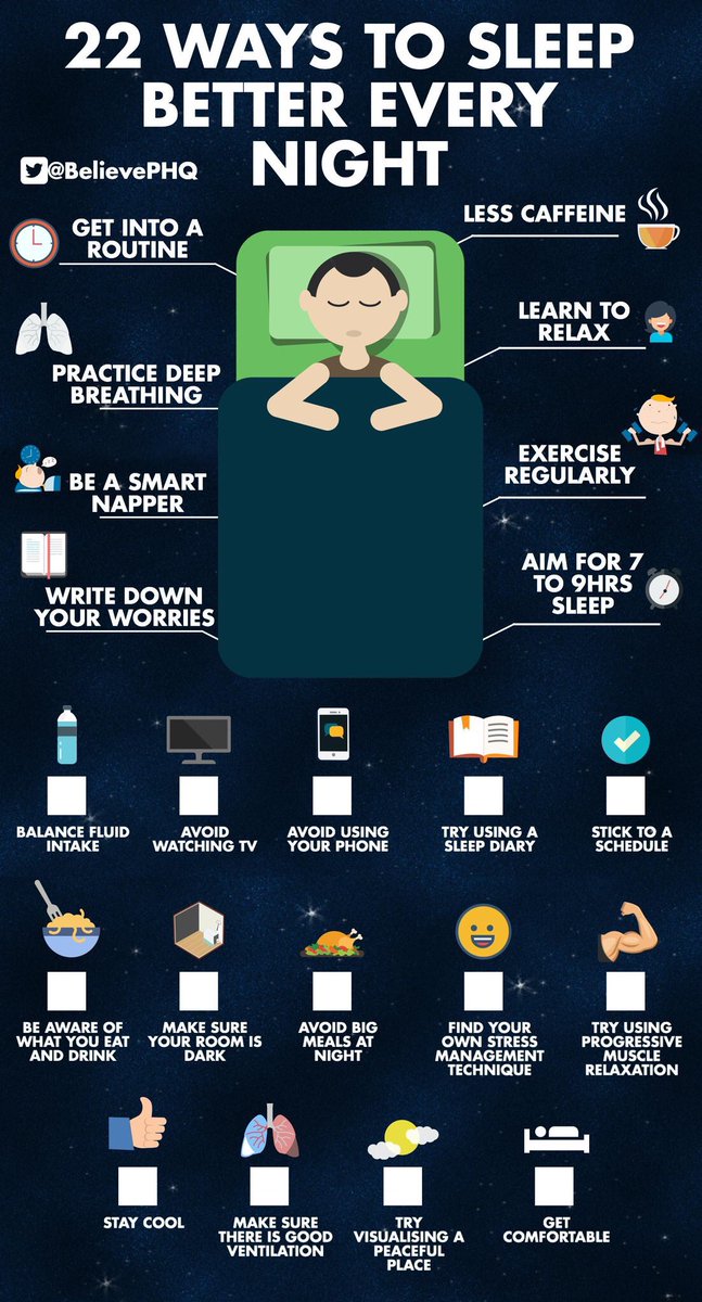22 Ways To sleep Better Tonight... 
😴💤💤💤💤
