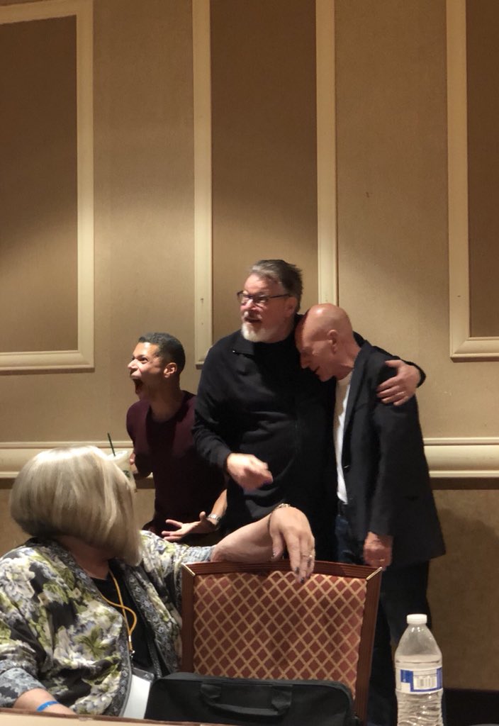 Moments before. So grateful for this experience. Dreams do come true. So thrilled we got to surprise the amazing fans with this special news. MAKE IT SO. ❤️ these people. COMING SOON. <a href="/cbsallaccess/">CBS All Access</a> <a href="/StarTrek/">Star Trek</a> <a href="/jonathansfrakes/">Jonathan Frakes</a> <a href="/wcruz73/">Wilson Cruz</a> 🖖❤️🖖 #StarTrekLasVegas