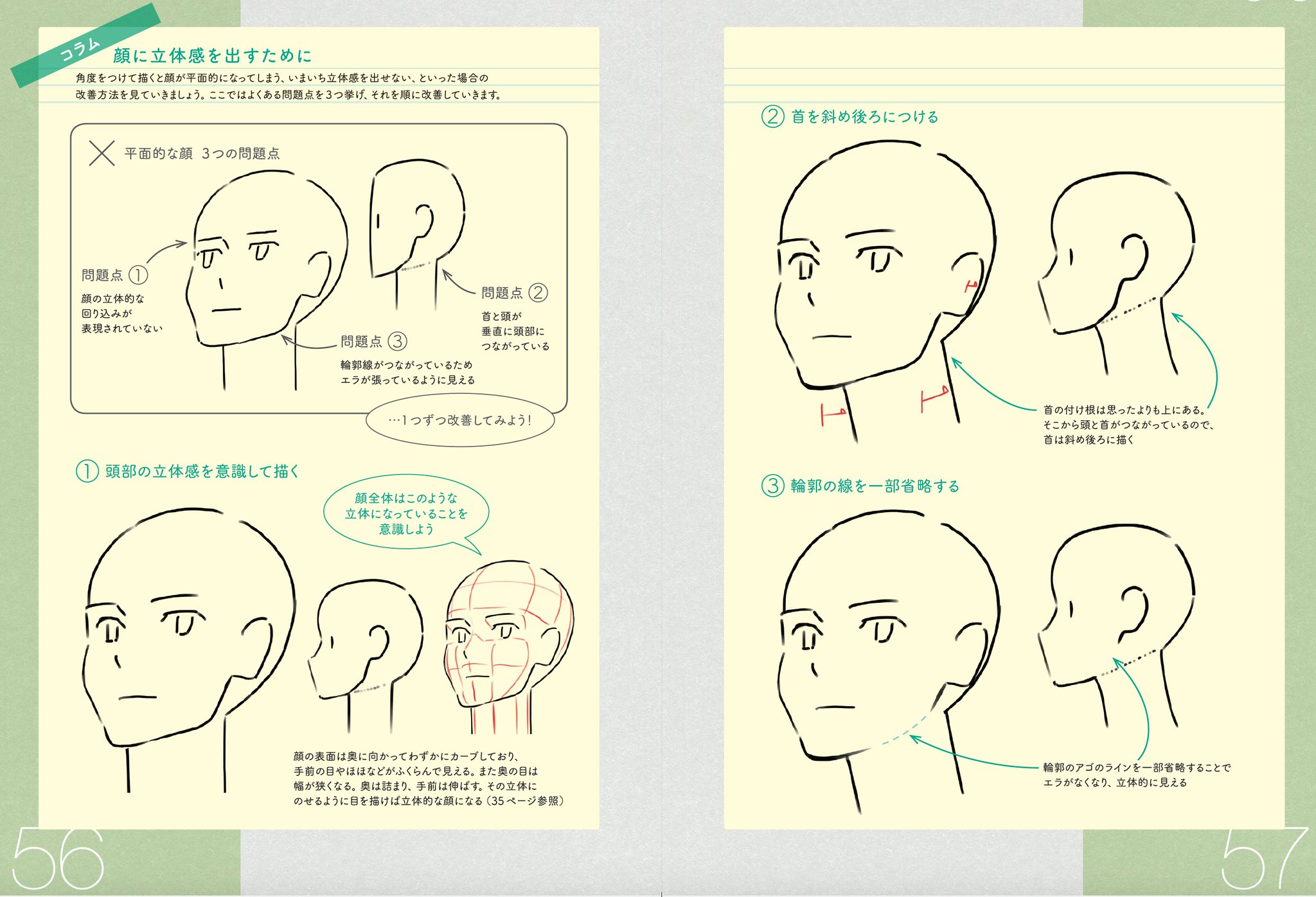 アニメ私塾 斜め顔のポイント 頭部の立体を意識して 目は奥に 眉は目の斜め上にある 首は斜めについており 頭との付け根は耳のやや下 エラ張り注意 顎の線をなくし 立体感を出す 最速本 以下販売リンク T Co Lvrcku32gj T アニメ私塾 斜め顔のポイント 頭部の立体を意識して 目は奥に 眉は目の斜め上にある 首は斜めについており 頭との付け根は耳のやや下 エラ張り注意 顎の線をなくし 立体感を出す 最速本 以下販売リンク T Co Lvrcku32gj T