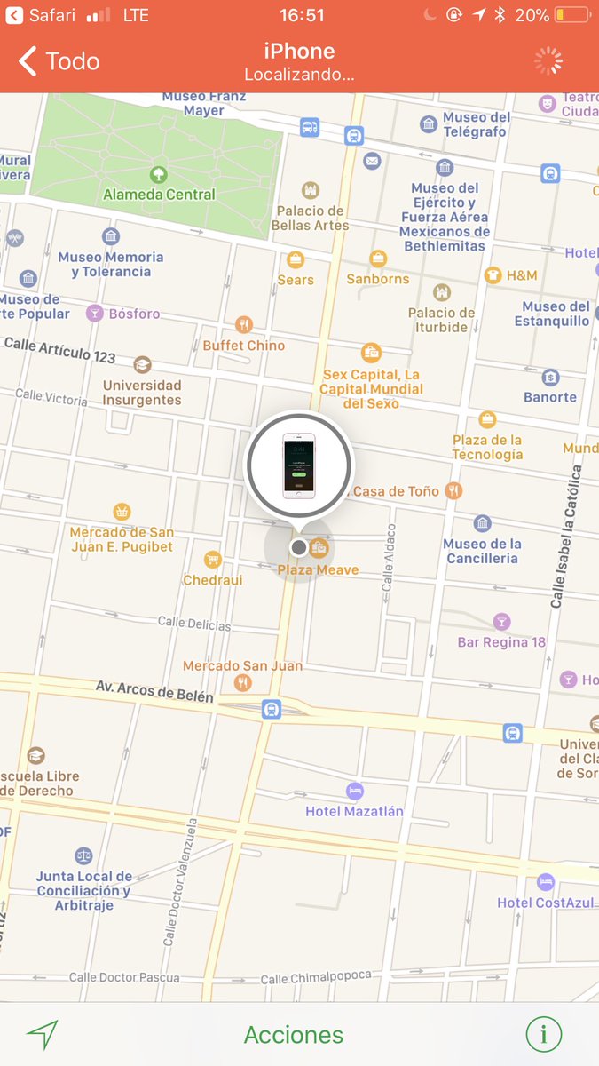 Mi teléfono robado ayer apareció en Plaza Meave... al hablar al 911 la @SSP_CDMX me dice que no puede mandar una patrulla ahí.