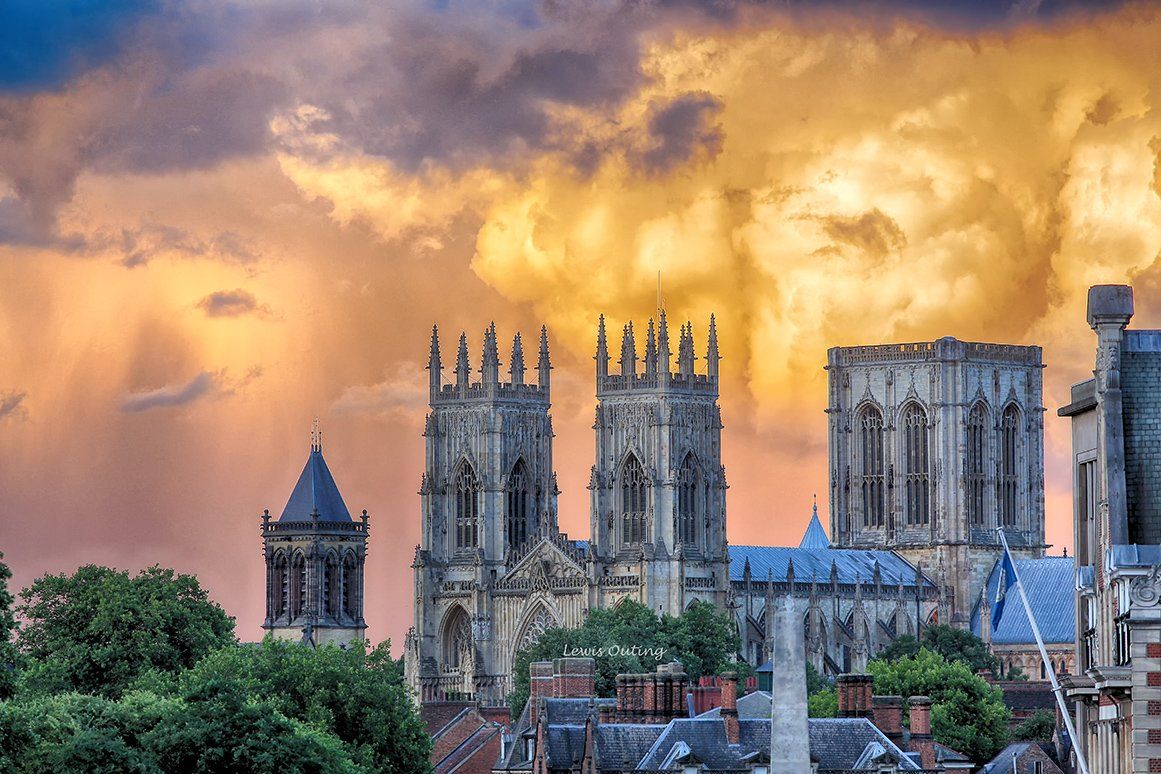 York Minster from city walls with storm clouds ~ Thanks to Lewis Outing @LewisOuting #England #StormHour