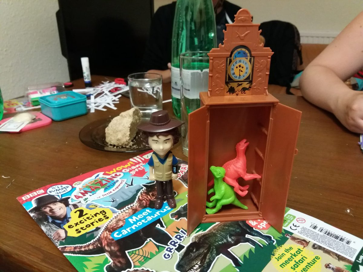 donkeyfornights's tweet photo. There's a saying in German, Nach müde kommt blöd (First tired, then silly). True for us tonight:

"Play with Andy the Adventurer."
"I don't want to play with Andy."
"Then play with the gay dinosaurs."
"Why are they gay?"
"Because they're in the closet."

🐊 https://t.co/lqXmAosyBH
