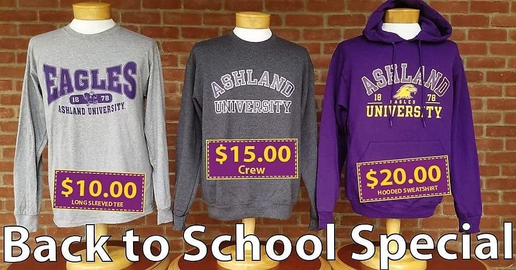BACK TO SCHOOL SPECIAL!  IN store or online ashlandbookstore.com