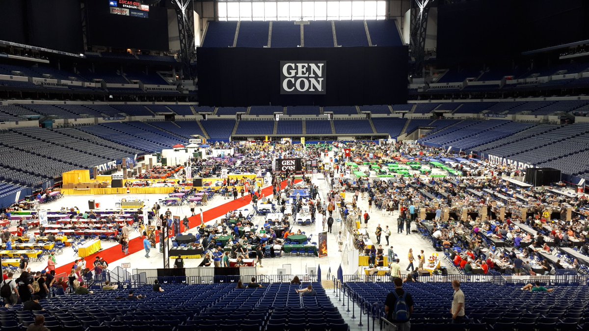 Once again, Gen Con sprawls into the Lucas oil field #gencon #gencon2018