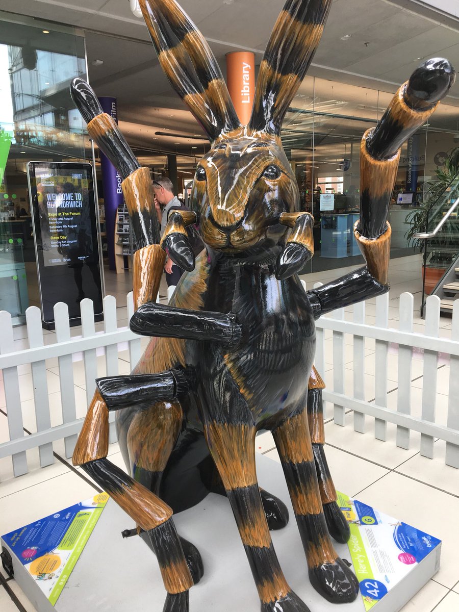 roxann_holder's tweet photo. @tomdaly33 and I decided our favourite of the @GoGoHares2018 were @heptahare and @HareySpider 🐾 #hares #leverets #gogohares #Norwich https://t.co/lFVmeCr8ka