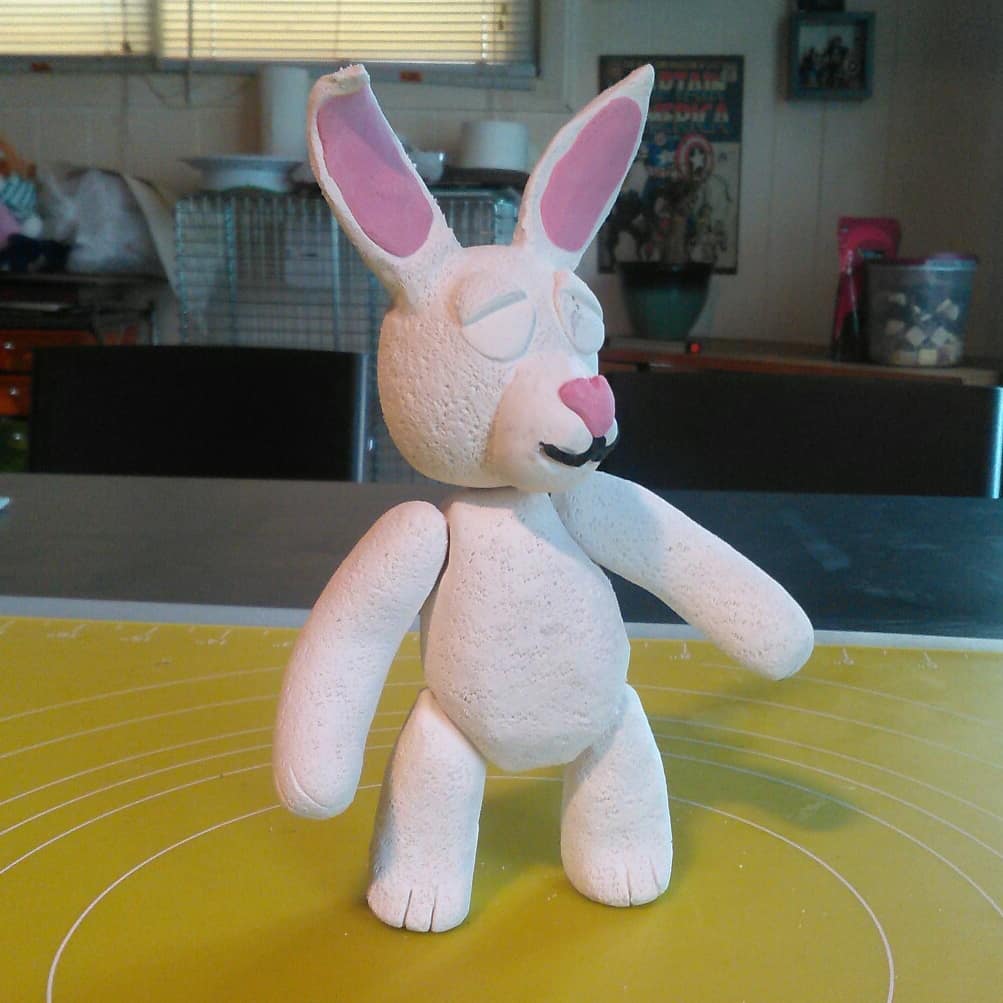 alt_world's tweet photo. 'Project Weekend' is underway and here is a work-in-progress sneak peek. At this point the build is at the halfway point 😁

#sculpey #wip #bunny #projectweekend #sculpture #cuddlytoys #cuddlydefender https://t.co/n3W6Dhpx99