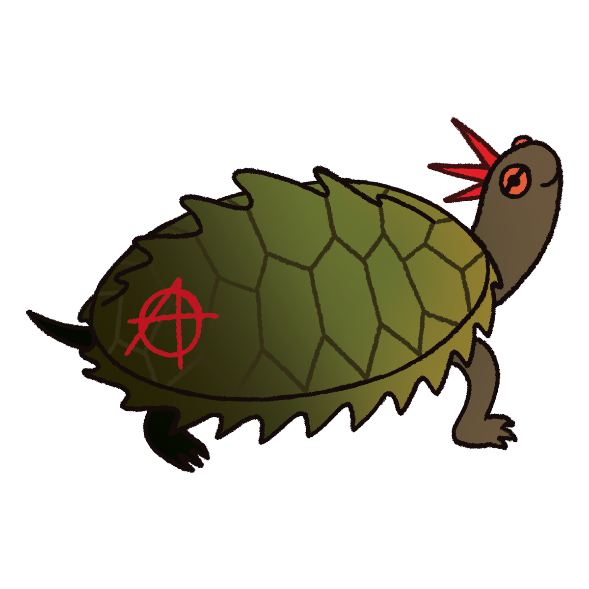 GalvanizedArt's tweet photo. #PunksNotDead just endangered #punk #turtle #spinyturtle #cute https://t.co/7DJDZxS1ea