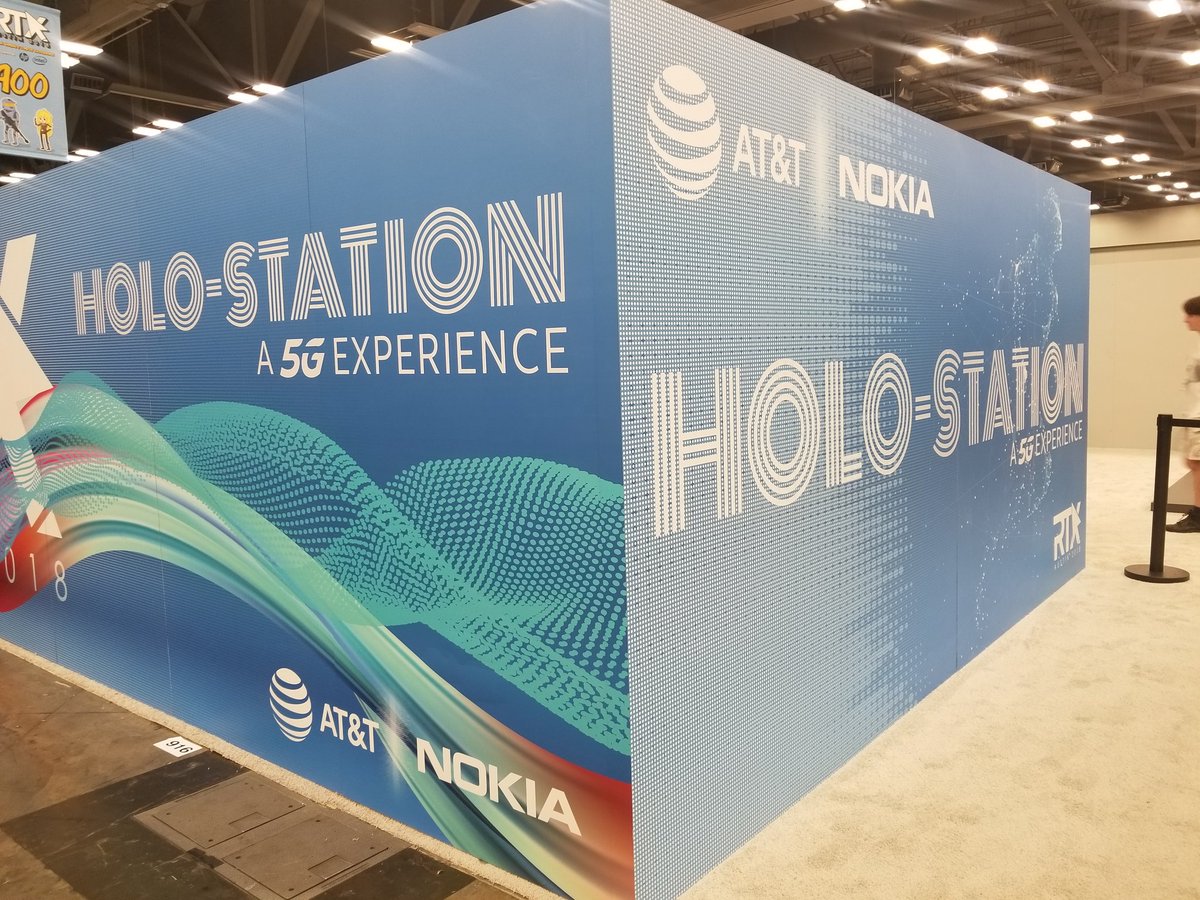 PaulEricksonAV's tweet photo. Got to check out @ATT and @nokia 's impressive #5G powered Holo-Station experience at @RTXEvent ! Thanks @MikeMakoid and AT&amp;T!#RTXAustin #roosterteeth https://t.co/fyCeHfP9R0