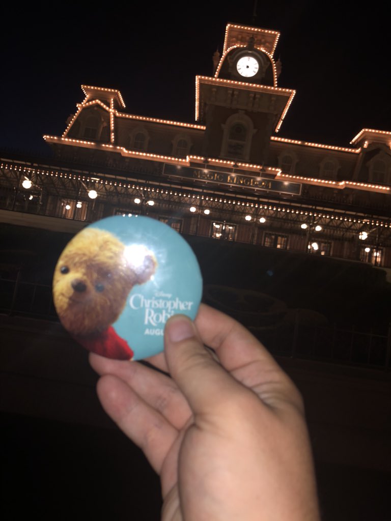 mlarue1077's tweet photo. #castcompliment @WDWToday Tony at  Magic Kingdom strollers for making my day magical by going out of his way and getting me a Christopher Robin button as he was getting ready for the fireworks! https://t.co/BaM0PxZOGd