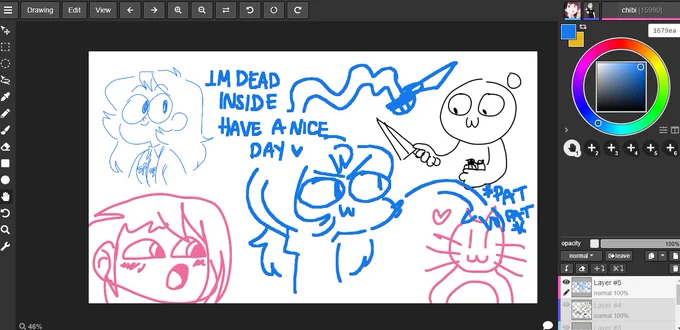 Drawing with my online friends bc I have no friends irl 