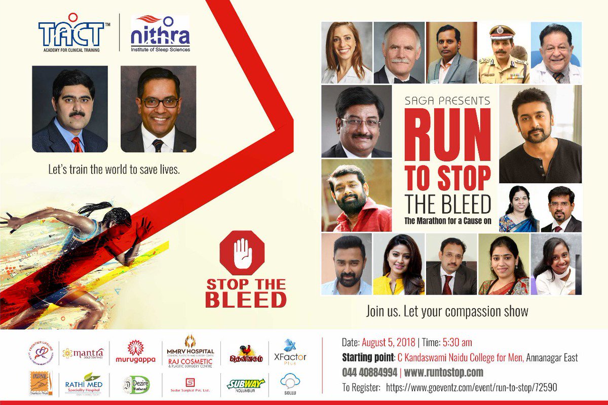 ramavenu's tweet photo. #RunToStop #StopTheBleed - #Marathon at #Chennai. Such a lively event organised for a good cause. Excellent response from #Runners. Heading home. Wishing the event to grow bigger and bigger in the yrs to come. #SaveLives @tact_academy @dr_ramakrishnan @chitrahealthcar https://t.co/5eHCp3O3sI