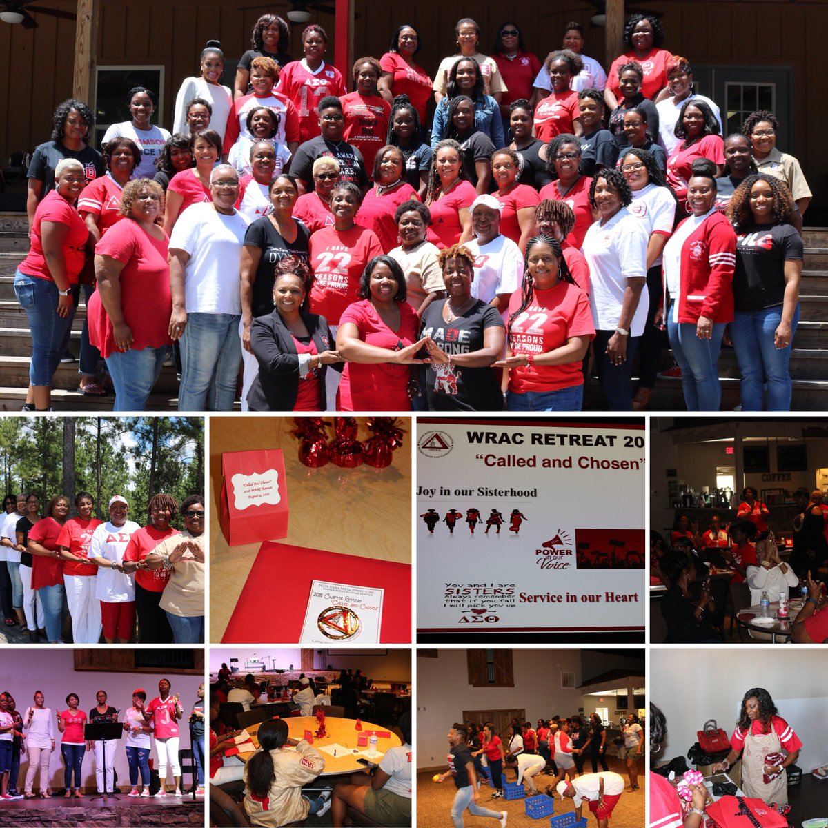 Check out our Facebook page for more pics!
Warner Robins Alumnae Chapter of Delta Sigma Theta Sorority, Inc. at our annual Chapter Retreat: Called and Chosen
🔺 Joy In Our Sisterhood 
🔺 Power In Our Voice
🔺 Service In Our Heart
#dst1913 #dstwrac #calledandchosen