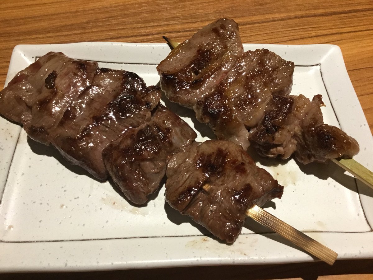 焼肉愛彩 No Twitter 本日はテイクアウト用の牛串を販売します 牛ハラミ串800円 牛スジカルビ串600円 焼肉 牛串 ハラミ カルビ 錦 栄 名古屋 愛彩 テイクアウト