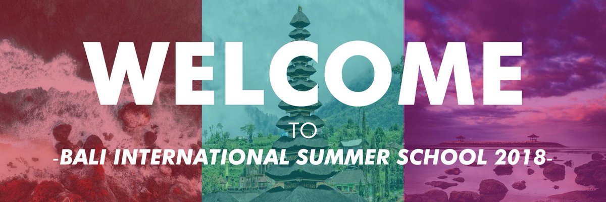[D-Day Bali International Summer School 2018]

Welcome to Bali! 

We warmly greetings all participant of Bali International Summer School 2018💛

For further information:
Chacha Prianka (+62 81339605826)
Yesyurun Sekundus
(+62 82237706060)