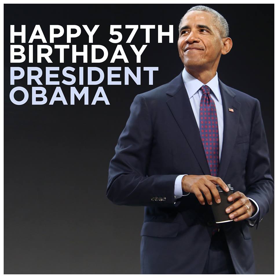 Happy 57th birthday to former president Barack Obama! 