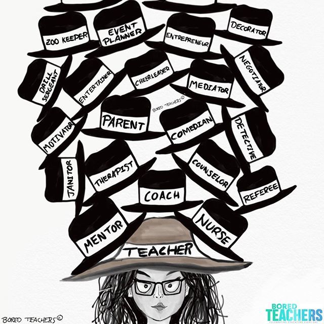 The many hats a teacher wears... a masterful balance!
