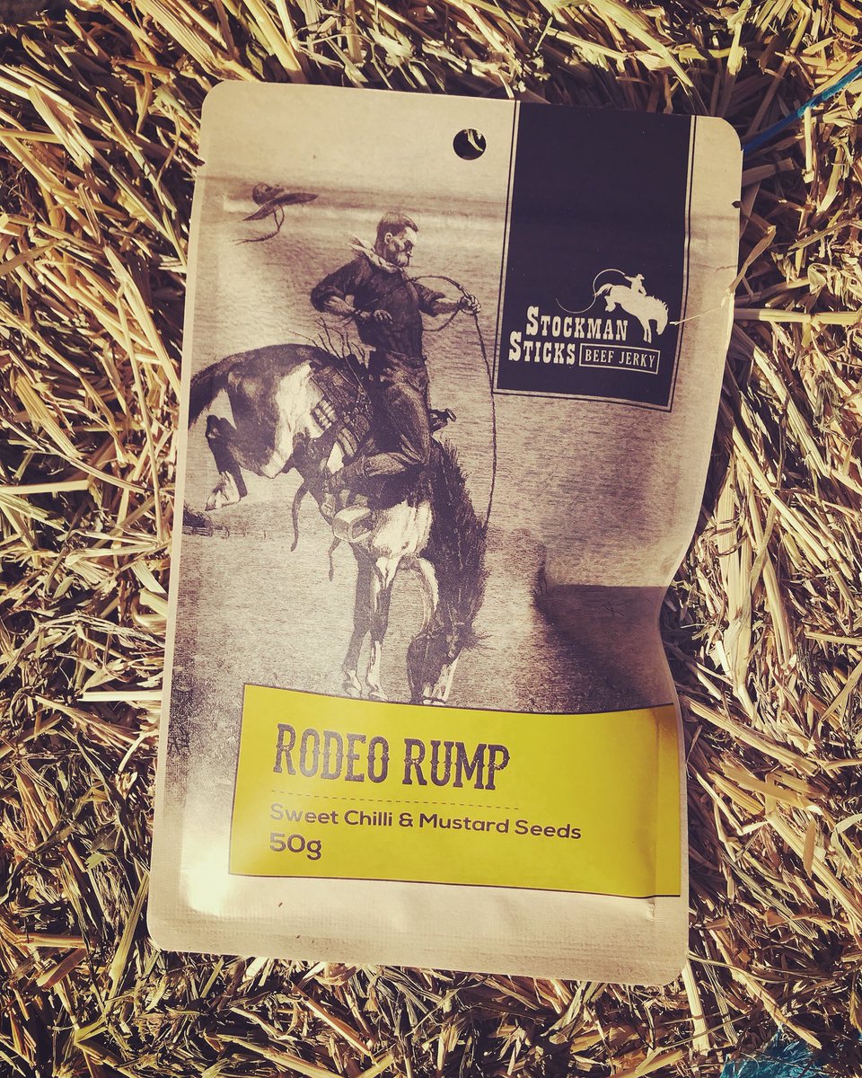 StockmanSticks's tweet photo. The sun is out and we are snacking on Rodeo Rump - sweet chilli with mustard seeds #beefjerky #cbr #healthysnack #proteinsnack https://t.co/xcKROZoI1p