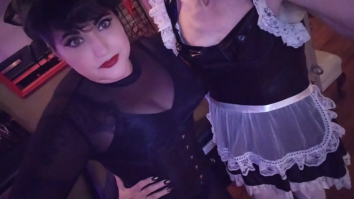 chicagomistress's tweet photo. Sissy Andi and I are ready for #Chicago @ClubFEM play party tonight #cfnm #FEMMEDOMME #sissymaid #servicegirl https://t.co/yAjT6rw2nj