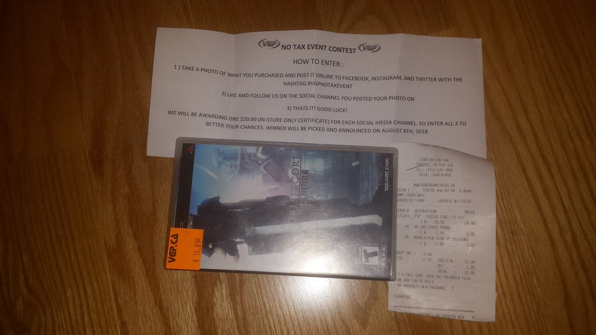 Got a PSP game for my collection at the #VGPNOTAXEVENT :-)
